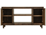 62 Inch 2 Door TV Stand - Solid Wood Savia Collection