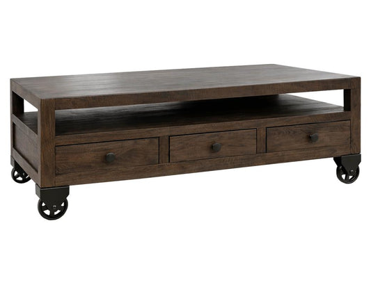 6 Drawer Cocktail Table with Shelf - Modern Storage Furniture