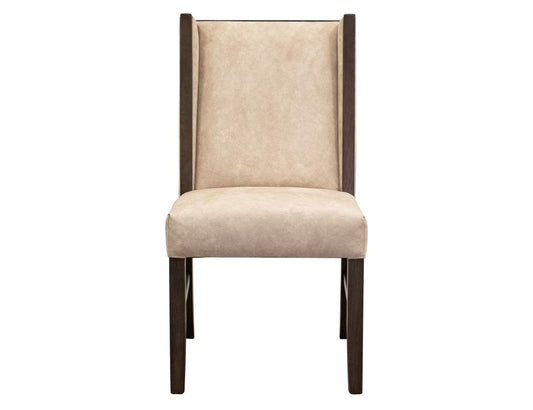 Poly Suede Upholstered Chair | Forge Collection Beige Dining Chair
