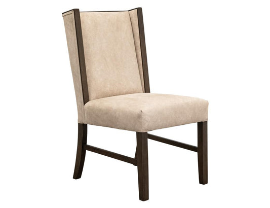 Poly Suede Upholstered Chair | Forge Collection Beige Dining Chair