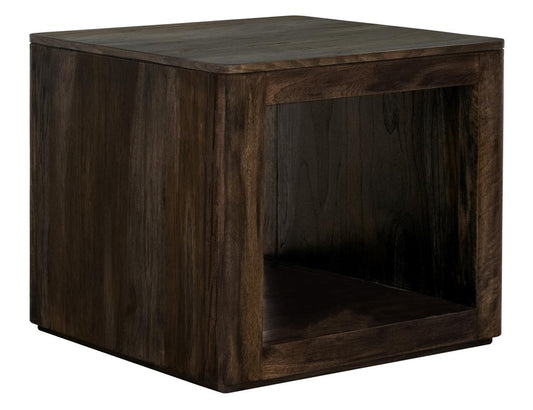 Black Balam 1 Shelf End Table - Mango & Teak Wood