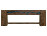 Zaphiro Solid Wood Console | Melina Wood & Sapphire Epoxy Inlay