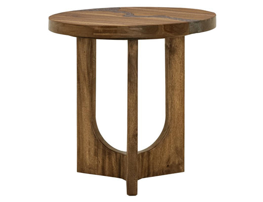 Silver Occasional Collection End Table | Modern Resin River Design
