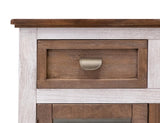 3 Drawer 4 Glass Door Console - Modern Mango Wood Furniture