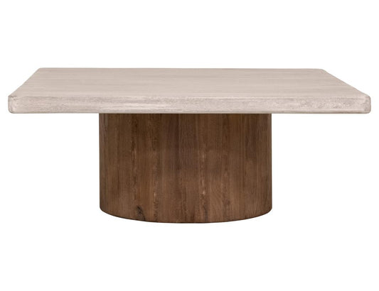 Square Cocktail Table | Organic Modern Mango Wood Design