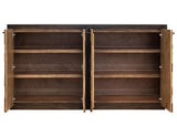 4 Door Console - Origin Console with Oak Geometric Design