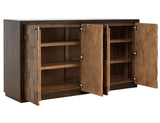 4 Door Console - Origin Console with Oak Geometric Design