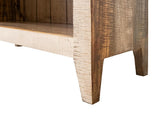 Antique Solid Pine Bookcase - 12 Position Rustic Design
