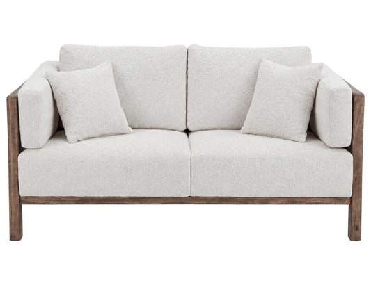 Wooden Frame Upholstered Loveseat | Elegant 2-Seater Sofa