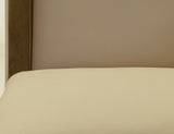 Silver Upholstered Chair | 100% Ivory Leather Wingback Dining
