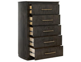 5 Drawer Chest - Dark Mesquite Handcrafted Mango Wood Storage