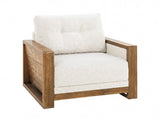 Wooden Frame & Base Armchair | Comfortable Upholstered Chair