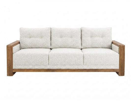 Wooden Frame Upholstered Sofa | Elegant Living Room Furniture
