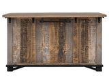 3 Drawer 6 Doors Kitchen Island | Loft Brown Pine Wood Collection