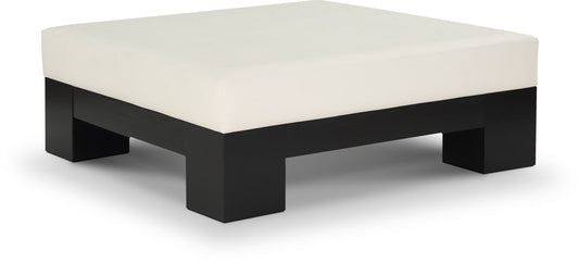 Charleville Coffee Table - Elegant Cream Vegan Leather Top with Solid Wood Base for Modern Spaces