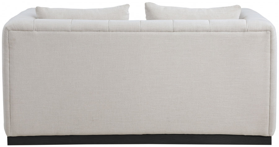 Lucia Linen Textured Fabric Loveseat