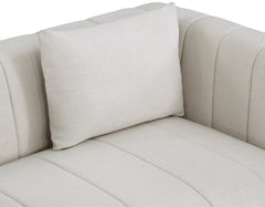 Lucia Linen Textured Fabric Loveseat