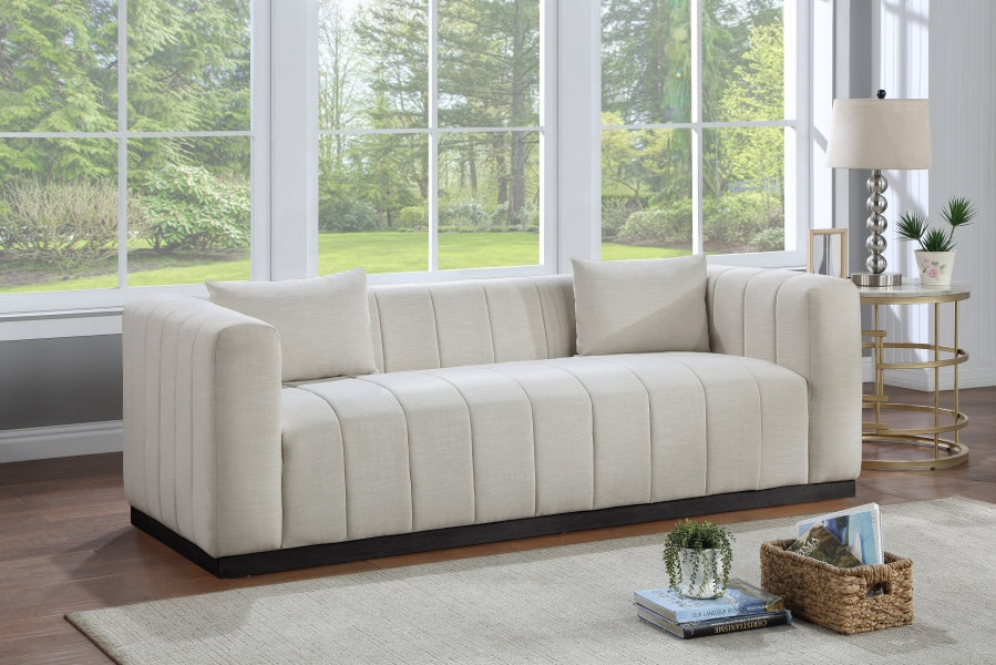 Lucia Linen Textured Fabric Sofa