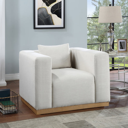 Alfie Linen Textured Fabic Living Room Chair