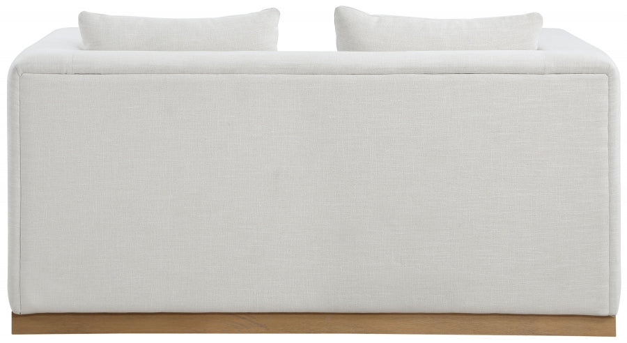 Alfie Linen Textured Fabic Loveseat