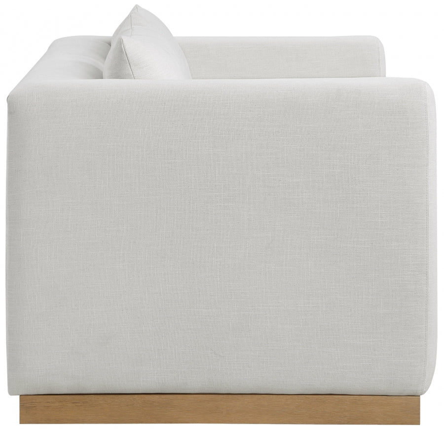 Alfie Linen Textured Fabic Loveseat