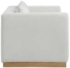 Alfie Linen Textured Fabic Loveseat