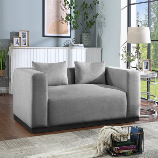 Alfie Linen Textured Fabic Loveseat