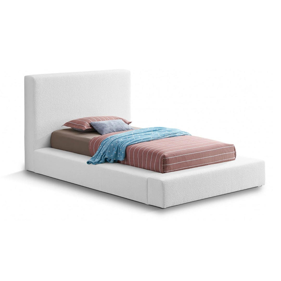 Terra Boucle Fabric Twin Bed