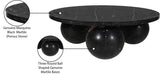 Spherical Coffee Table - Luxurious Art Deco Design with Genuine Marquino Marble and Unique Bases