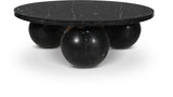 Spherical Coffee Table - Luxurious Art Deco Design with Genuine Marquino Marble and Unique Bases