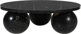 Spherical Coffee Table - Luxurious Art Deco Design with Genuine Marquino Marble and Unique Bases