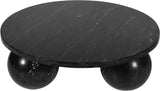 Spherical Coffee Table - Luxurious Art Deco Design with Genuine Marquino Marble and Unique Bases