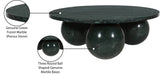 Spherical Coffee Table - Luxurious Art Deco Design with Genuine Marquino Marble and Unique Bases