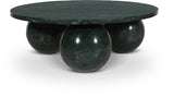 Spherical Coffee Table - Luxurious Art Deco Design with Genuine Marquino Marble and Unique Bases