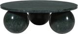 Spherical Coffee Table - Luxurious Art Deco Design with Genuine Marquino Marble and Unique Bases