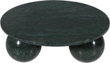Spherical Coffee Table - Luxurious Art Deco Design with Genuine Marquino Marble and Unique Bases