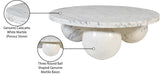 Spherical Coffee Table - Luxurious Art Deco Design with Genuine Marquino Marble and Unique Bases
