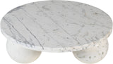 Spherical Coffee Table - Luxurious Art Deco Design with Genuine Marquino Marble and Unique Bases