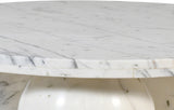Spherical Coffee Table - Luxurious Art Deco Design with Genuine Marquino Marble and Unique Bases
