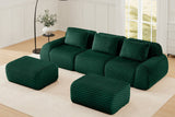 LAURENT 114" 3-Seater Sofa with 2 Ottomans