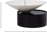 Damon Contemporary Coffee Table - Sleek Iron Design with Striking Metal Base for Modern Living Rooms