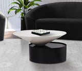 Damon Contemporary Coffee Table - Sleek Iron Design with Striking Metal Base for Modern Living Rooms