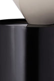 Damon Iron Contemporary End Table - Sleek Design with Artful Metal Top and Modern Matte Base