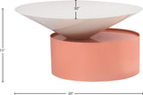 Damon Contemporary Coffee Table - Sleek Iron Design with Striking Metal Base for Modern Living Rooms
