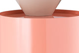 Damon Iron Contemporary End Table - Sleek Design with Artful Metal Top and Modern Matte Base