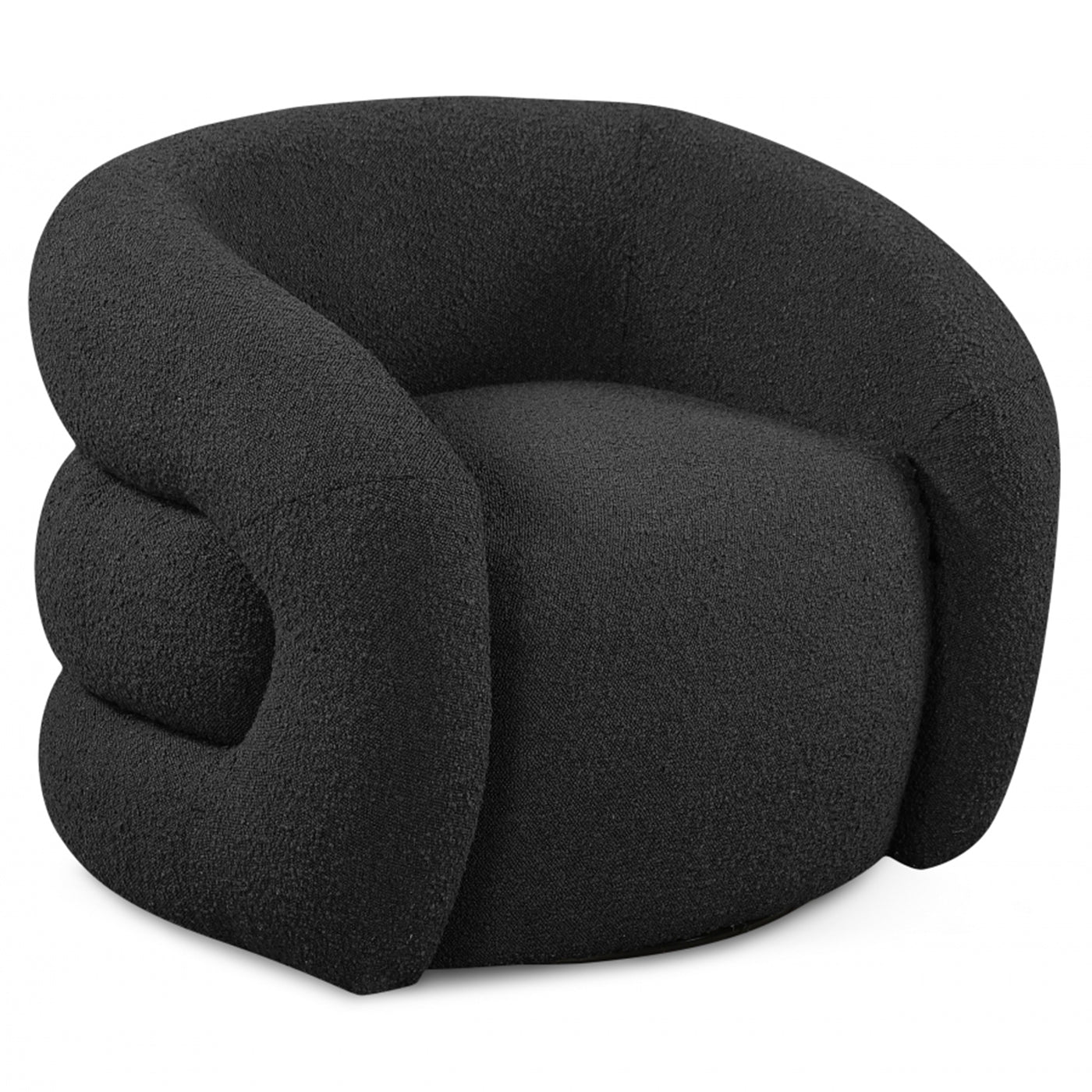 Roxbury Boucle Fabric Swivel Accent Chair