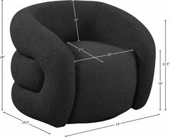 Roxbury Boucle Fabric Swivel Accent Chair