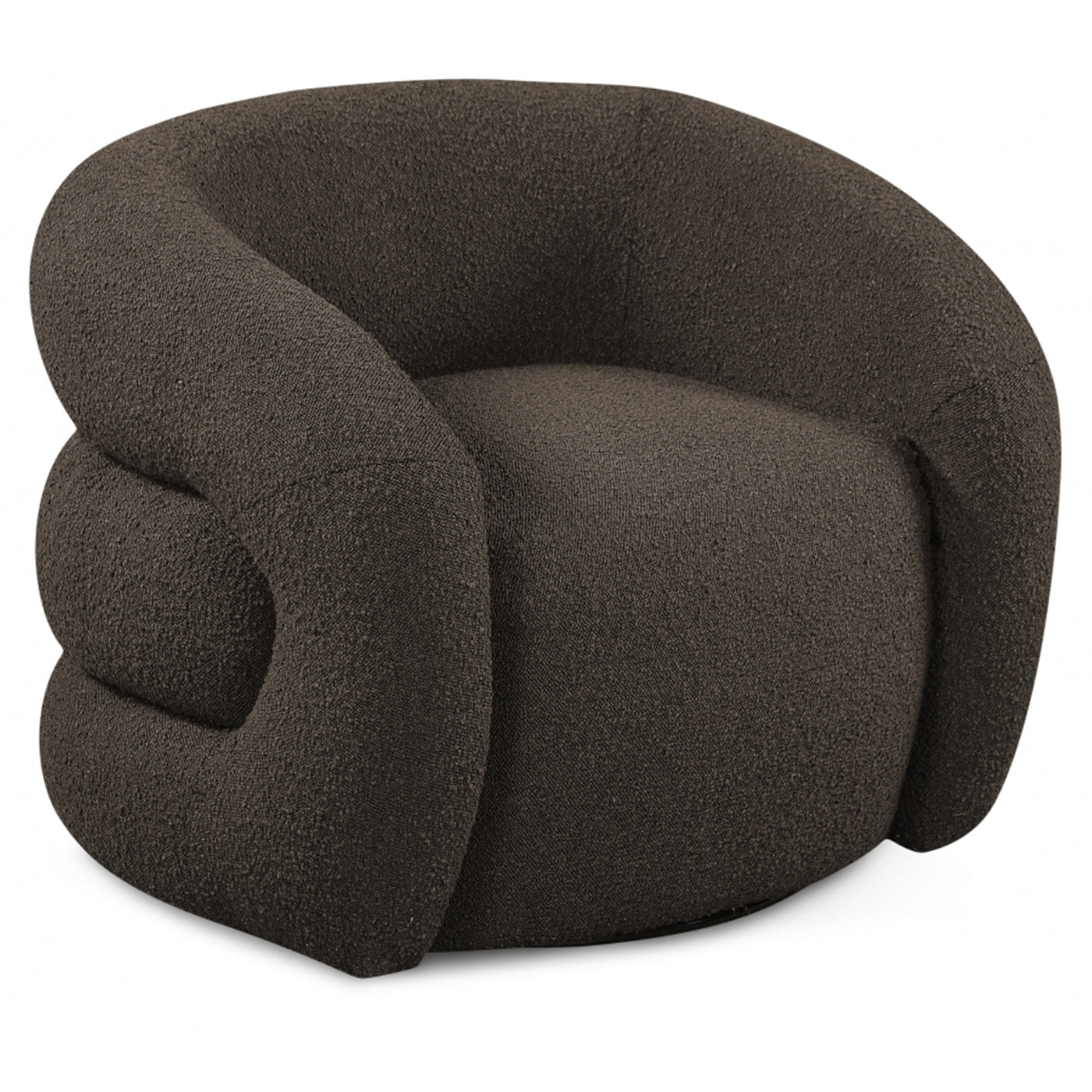 Roxbury Boucle Fabric Swivel Accent Chair