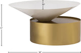 Damon Contemporary Coffee Table - Sleek Iron Design with Striking Metal Base for Modern Living Rooms
