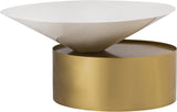 Damon Contemporary Coffee Table - Sleek Iron Design with Striking Metal Base for Modern Living Rooms